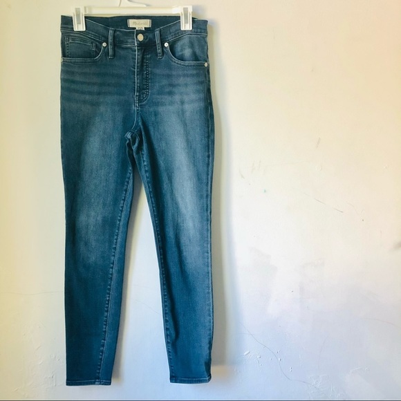 MADEWELL Mid Rise Skinny Mid-wash Blue Jeans Baddie Size 28 - Picture 3 of 11